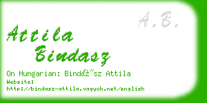 attila bindasz business card